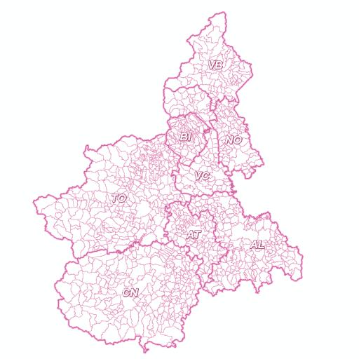 Arpa Piemonte - Limiti amministrativi comunali e loro aggregazioni