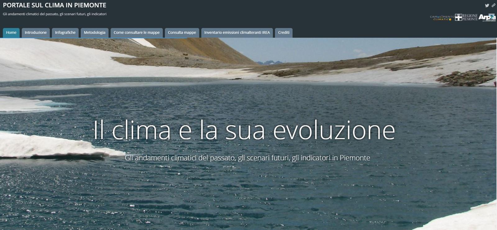Pubblicato il portale sul clima in Piemonte